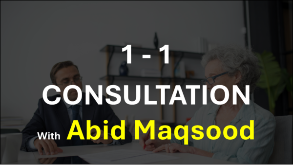 Training Program Outline: 1-on-1 Consultation with Abid Maqsood